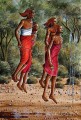 Ndeveni Maasai Morans Dancing Near the Forest from Africa